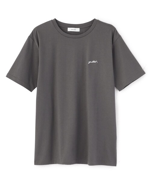 GALLEST(ギャレスト)の「ワンポイントロゴ胸刺繍Tシャツ(Tシャツ/カットソー・レディース・ホワイト/チャコールグレー/ブラック・38)」の6枚目の写真