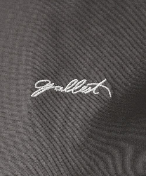 GALLEST(ギャレスト)の「ワンポイントロゴ胸刺繍Tシャツ(Tシャツ/カットソー・レディース・ホワイト/チャコールグレー/ブラック・38)」の8枚目の写真