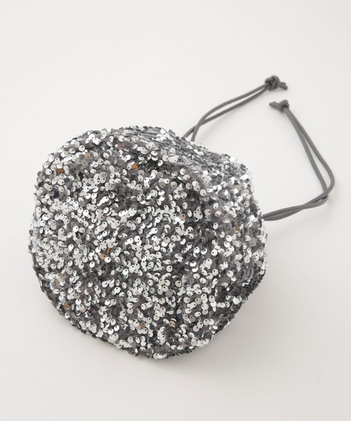 NANO universe（ナノユニバース）の「スパンコールベロアドロストバッグ（ショルダーバッグ・レディース・シルバー/ゴールド/ブラック・FREE）」の8枚目の写真