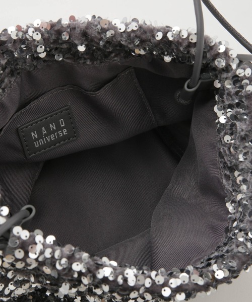 NANO universe（ナノユニバース）の「スパンコールベロアドロストバッグ（ショルダーバッグ・レディース・シルバー/ゴールド/ブラック・FREE）」の15枚目の写真