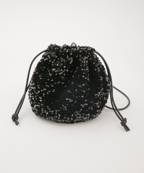 NANO universe（ナノユニバース）の「スパンコールベロアドロストバッグ（ショルダーバッグ・レディース・シルバー/ゴールド/ブラック・FREE）」の10枚目の写真