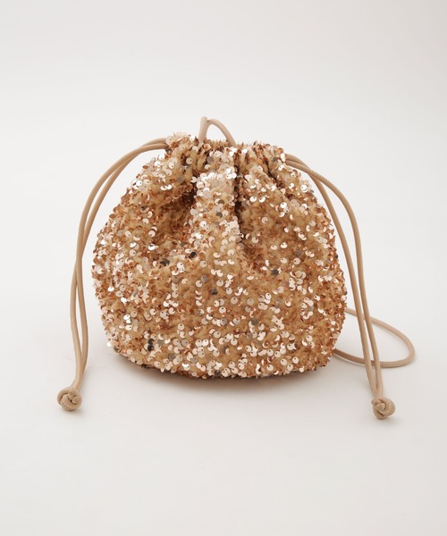 NANO universe（ナノユニバース）の「スパンコールベロアドロストバッグ（ショルダーバッグ・レディース・シルバー/ゴールド/ブラック・FREE）」の4枚目の写真