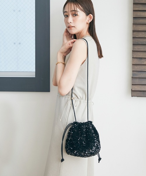 NANO universe（ナノユニバース）の「スパンコールベロアドロストバッグ（ショルダーバッグ・レディース・シルバー/ゴールド/ブラック・FREE）」の17枚目の写真
