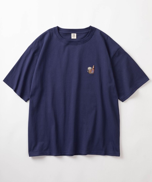 POWER TO THE PEOPLE(パワートゥーザピープル)の「「GREAT Route/Cold Beer」レトロタッチ アメリカングラフィック ワンポイント刺繍&バックプリントデザイン 半袖Tシャツ/オーバーサイズ(Tシャツ/カットソー・メンズ・アッシュグレー/ネイビー/ホワイト/チャコールグレー/アイボリー/ラベンダー・M/L/XL)」の13枚目の写真