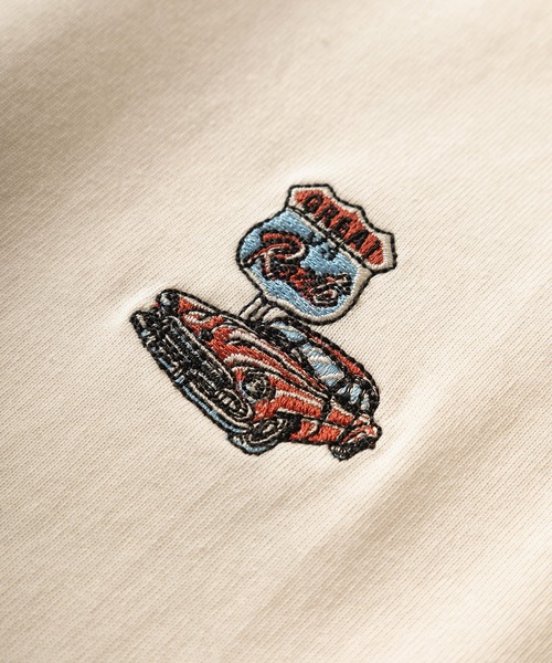 POWER TO THE PEOPLE(パワートゥーザピープル)の「「GREAT Route/Cold Beer」レトロタッチ アメリカングラフィック ワンポイント刺繍&バックプリントデザイン 半袖Tシャツ/オーバーサイズ(Tシャツ/カットソー・メンズ・アッシュグレー/ネイビー/ホワイト/チャコールグレー/アイボリー/ラベンダー・M/L/XL)」の20枚目の写真