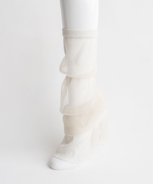 WEGO（ウィゴー）の「WEGO/シアーラメレッグカバー（レッグウォーマー・レディース・オフホワイト/ブラック/シルバー・FREE）」の6枚目の写真