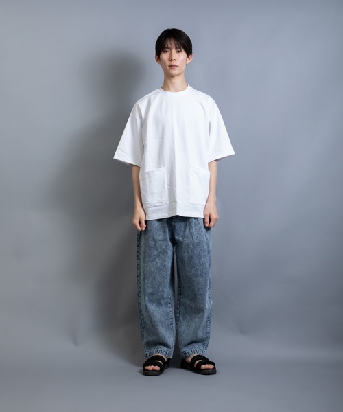 En serio TOKYO(エンソリオトーキョー)の「ヘビーウェイト ダブルポケット シェフ ビッグTEE(Tシャツ/カットソー・メンズ・サックスブルー/ライラック/ブラック/ミント/ホワイト・L/LL/M)」の9枚目の写真
