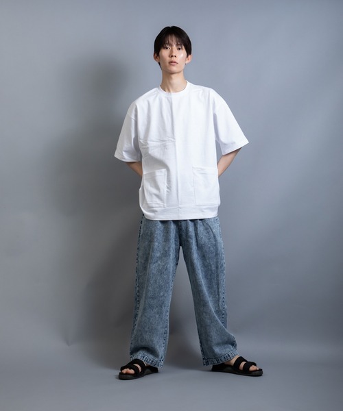 En serio TOKYO(エンソリオトーキョー)の「ヘビーウェイト ダブルポケット シェフ ビッグTEE(Tシャツ/カットソー・メンズ・サックスブルー/ライラック/ブラック/ミント/ホワイト・L/LL/M)」の6枚目の写真