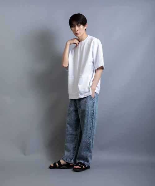 En serio TOKYO(エンソリオトーキョー)の「ヘビーウェイト ダブルポケット シェフ ビッグTEE(Tシャツ/カットソー・メンズ・サックスブルー/ライラック/ブラック/ミント/ホワイト・L/LL/M)」の7枚目の写真