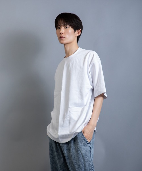 En serio TOKYO(エンソリオトーキョー)の「ヘビーウェイト ダブルポケット シェフ ビッグTEE(Tシャツ/カットソー・メンズ・サックスブルー/ライラック/ブラック/ミント/ホワイト・L/LL/M)」の8枚目の写真