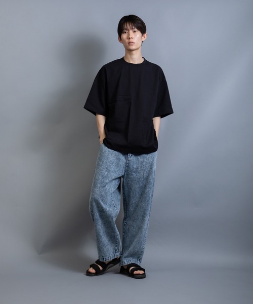 En serio TOKYO(エンソリオトーキョー)の「ヘビーウェイト ダブルポケット シェフ ビッグTEE(Tシャツ/カットソー・メンズ・サックスブルー/ライラック/ブラック/ミント/ホワイト・L/LL/M)」の12枚目の写真