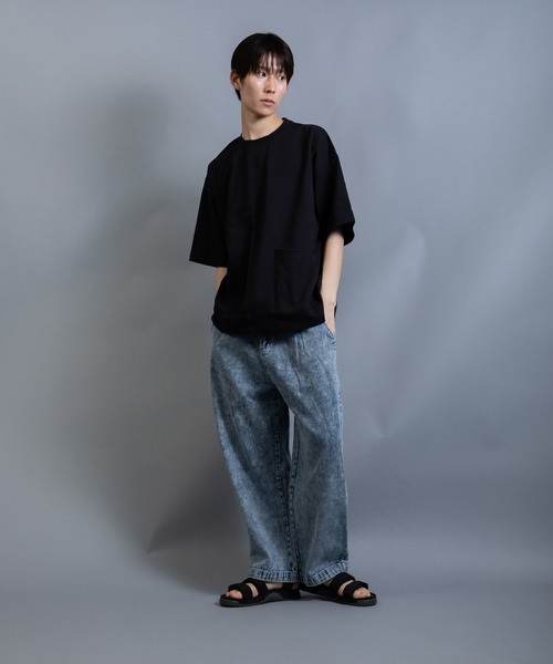 En serio TOKYO(エンソリオトーキョー)の「ヘビーウェイト ダブルポケット シェフ ビッグTEE(Tシャツ/カットソー・メンズ・サックスブルー/ライラック/ブラック/ミント/ホワイト・L/LL/M)」の13枚目の写真