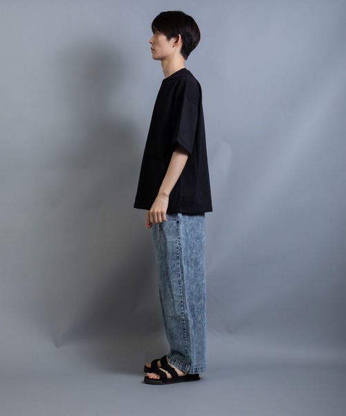En serio TOKYO(エンソリオトーキョー)の「ヘビーウェイト ダブルポケット シェフ ビッグTEE(Tシャツ/カットソー・メンズ・サックスブルー/ライラック/ブラック/ミント/ホワイト・L/LL/M)」の16枚目の写真