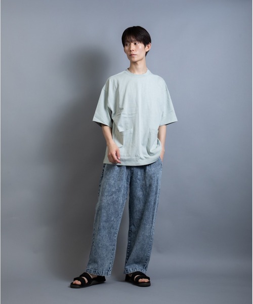 En serio TOKYO(エンソリオトーキョー)の「ヘビーウェイト ダブルポケット シェフ ビッグTEE(Tシャツ/カットソー・メンズ・サックスブルー/ライラック/ブラック/ミント/ホワイト・L/LL/M)」の18枚目の写真