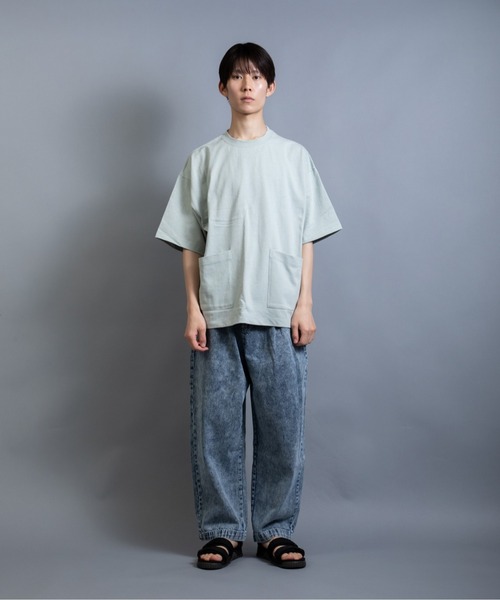 En serio TOKYO(エンソリオトーキョー)の「ヘビーウェイト ダブルポケット シェフ ビッグTEE(Tシャツ/カットソー・メンズ・サックスブルー/ライラック/ブラック/ミント/ホワイト・L/LL/M)」の21枚目の写真