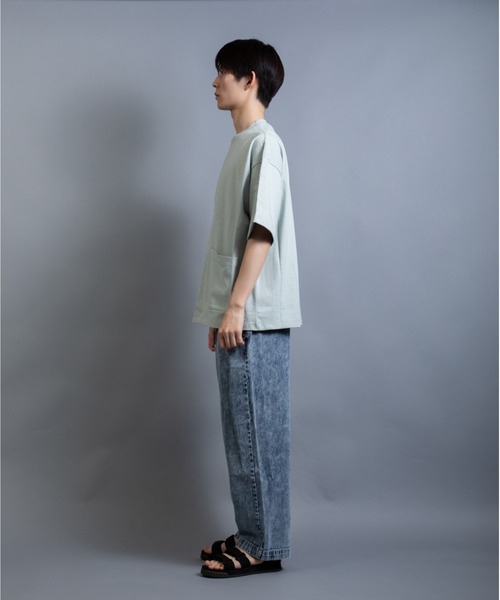 En serio TOKYO(エンソリオトーキョー)の「ヘビーウェイト ダブルポケット シェフ ビッグTEE(Tシャツ/カットソー・メンズ・サックスブルー/ライラック/ブラック/ミント/ホワイト・L/LL/M)」の22枚目の写真