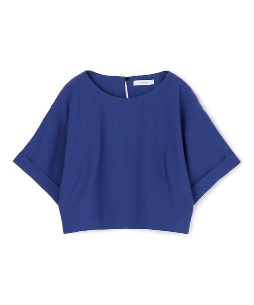 EDITION(エディション)の「ポリエステル クロップドTシャツ(Tシャツ/カットソー・レディース・ダークブルー/ブラック/ホワイト・36/34)」の1枚目の写真