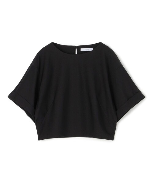 EDITION(エディション)の「ポリエステル クロップドTシャツ(Tシャツ/カットソー・レディース・ダークブルー/ブラック/ホワイト・36/34)」の3枚目の写真