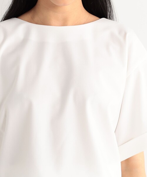 EDITION(エディション)の「ポリエステル クロップドTシャツ(Tシャツ/カットソー・レディース・ダークブルー/ブラック/ホワイト・36/34)」の16枚目の写真