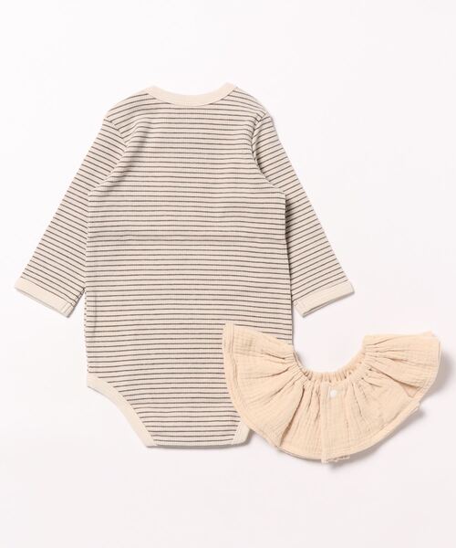 petit main（プティマイン）の「スタイつきロンパース（ロンパース・キッズ・アイボリー/ライトグリーン/ブラック・70cm/80ｃｍ）」の4枚目の写真