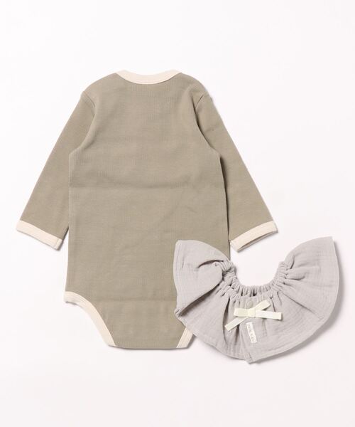 petit main（プティマイン）の「スタイつきロンパース（ロンパース・キッズ・アイボリー/ライトグリーン/ブラック・70cm/80ｃｍ）」の6枚目の写真