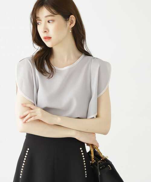 PROPORTION BODY DRESSING(プロポーションボディドレッシング)の「バイカラーラッフルスリーブブラウス / 1213210501(シャツ/ブラウス・レディース・グレー/ブラック/ホワイト系その他・SMALL/MEDIUM)」の12枚目の写真