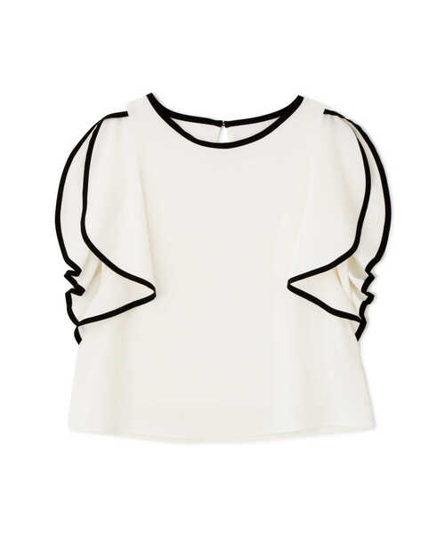 PROPORTION BODY DRESSING(プロポーションボディドレッシング)の「バイカラーラッフルスリーブブラウス / 1213210501(シャツ/ブラウス・レディース・グレー/ブラック/ホワイト系その他・SMALL/MEDIUM)」の9枚目の写真