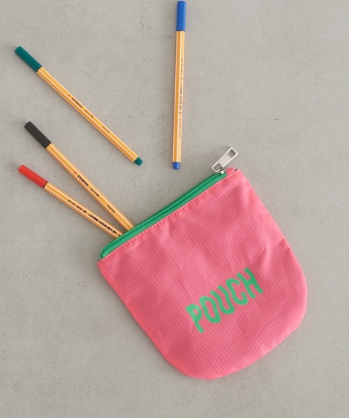 BIRTHDAY BAR（バースデイバー）の「フラットラウンドポーチ（ポーチ・レディース・グレー/ピンク/ブルー・フリー）」の3枚目の写真