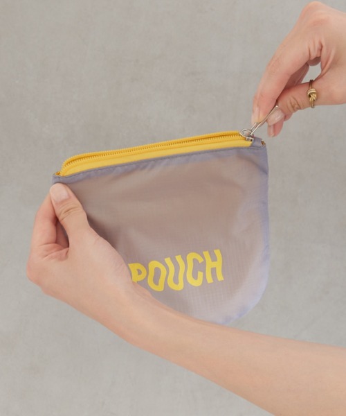 BIRTHDAY BAR（バースデイバー）の「フラットラウンドポーチ（ポーチ・レディース・グレー/ピンク/ブルー・フリー）」の6枚目の写真