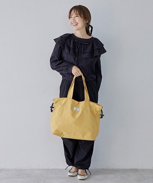 petit main（プティマイン）の「【WEB限定】【プティプラ】ママパパ巾着トートバッグ（トートバッグ・レディース・マスタード・FREE）」の2枚目の写真