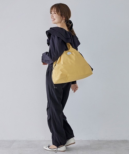 petit main（プティマイン）の「【WEB限定】【プティプラ】ママパパ巾着トートバッグ（トートバッグ・レディース・マスタード・FREE）」の3枚目の写真