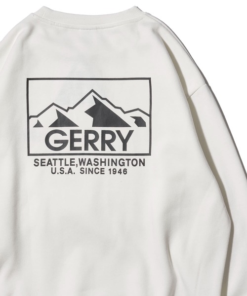 GERRY(ジェリー)の「【GERRY】裏起毛ワンポイント刺繍 バックプリント クルーネックプルオーバー(スウェット・メンズ・ネイビー/チャコールグレー/ホワイト/ライトグレー・X-LARGE/LARGE/MEDIUM)」の1枚目の写真