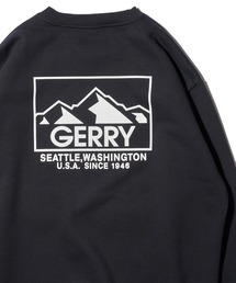 【GERRY】裏起毛ワンポイント刺繍 バックプリント クルーネックプルオーバー
