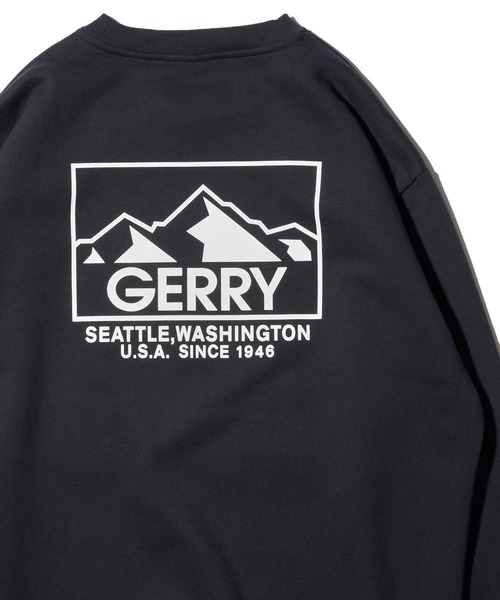 GERRY(ジェリー)の「【GERRY】裏起毛ワンポイント刺繍 バックプリント クルーネックプルオーバー(スウェット・メンズ・ネイビー/チャコールグレー/ホワイト/ライトグレー・X-LARGE/LARGE/MEDIUM)」の2枚目の写真