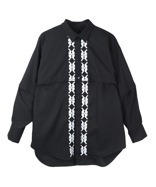 moyan ecri(モヤン エクリ)の「<moyan ecri>2WAY刺繍モチーフ シャツ ブラウスlucky charm motif multiway shirt(シャツ/ブラウス・レディース・レモンイエロー/サックスブルー系/オフホワイト/ピンク/ブラック・FREE)」の20枚目の写真