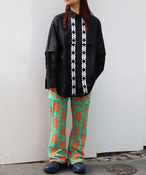 moyan ecri(モヤン エクリ)の「<moyan ecri>2WAY刺繍モチーフ シャツ ブラウスlucky charm motif multiway shirt(シャツ/ブラウス・レディース・レモンイエロー/サックスブルー系/オフホワイト/ピンク/ブラック・FREE)」の22枚目の写真
