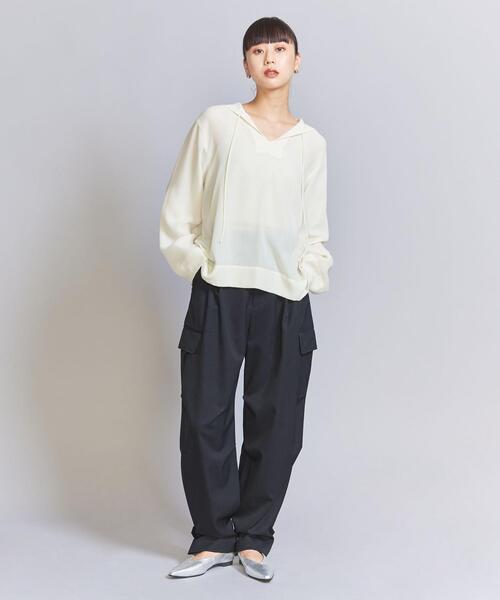 BEAUTY&YOUTH UNITED ARROWS(ビューティーアンドユースユナイテッドアローズ)の「毛ナイロンブレンド カーゴパンツ(カーゴパンツ・レディース・ネイビー/オリーブ・M/S)」の8枚目の写真