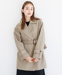 mysty woman | ベルト付きミドルテーラーコート　753465(チェスターコート)