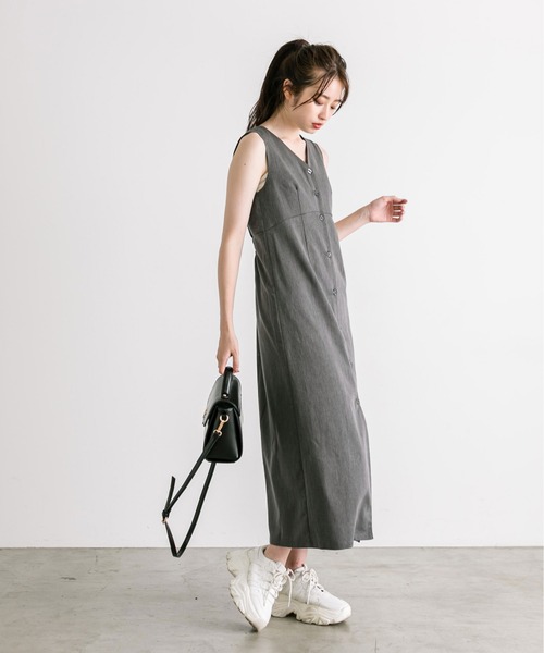 OLIVE des OLIVE（オリーブデオリーブ）の「【WEB限定】マルチウェイジャンスカ　1032090180（ジャンパースカート・レディース・チャコールグレー/ブラウン・FREE）」の10枚目の写真