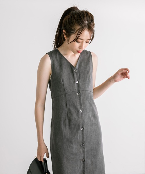 OLIVE des OLIVE（オリーブデオリーブ）の「【WEB限定】マルチウェイジャンスカ　1032090180（ジャンパースカート・レディース・チャコールグレー/ブラウン・FREE）」の12枚目の写真