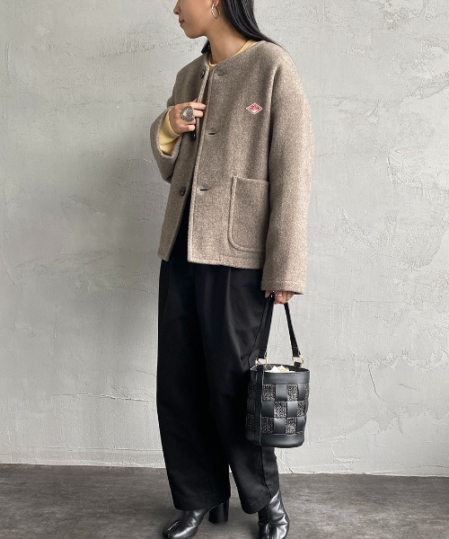 DANTON（ダントン）の「[DANTON/ダントン] ウールライトパイル ノーカラージャケット（ノーカラージャケット・レディース・ベージュ/ネイビー・36/38）」の12枚目の写真