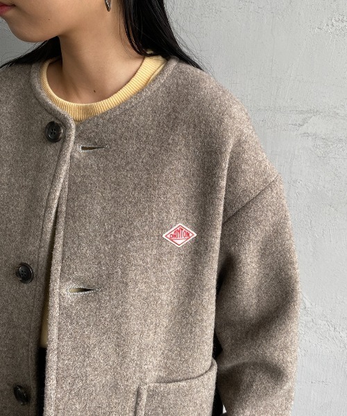 DANTON（ダントン）の「[DANTON/ダントン] ウールライトパイル ノーカラージャケット（ノーカラージャケット・レディース・ベージュ/ネイビー・36/38）」の15枚目の写真