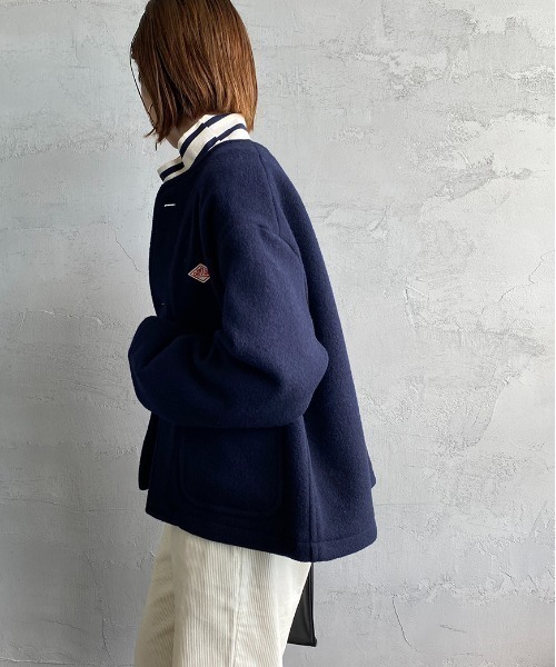 DANTON（ダントン）の「[DANTON/ダントン] ウールライトパイル ノーカラージャケット（ノーカラージャケット・レディース・ベージュ/ネイビー・36/38）」の19枚目の写真