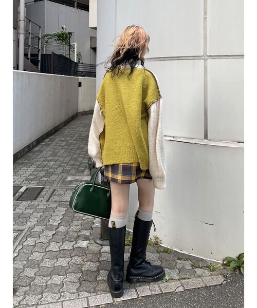 jouetie（ジュエティ）の「2フェイスステッチニット（ニット/セーター・レディース・ブラック/パープル/レッド/アイボリー・MEDIUM）」の9枚目の写真