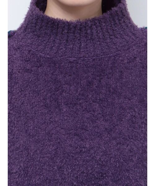 jouetie（ジュエティ）の「2フェイスステッチニット（ニット/セーター・レディース・ブラック/パープル/レッド/アイボリー・MEDIUM）」の17枚目の写真