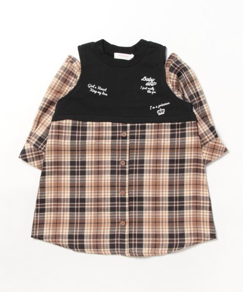 BABYDOLL(ベビードール)の「ドッキングシャツワンピース 8653K(ワンピース・キッズ・チャコールグレー/ピンク・90cm/110cm/120cm/100cm/140cm/130cm)」の18枚目の写真