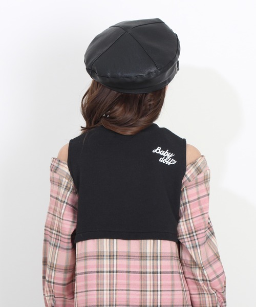 BABYDOLL(ベビードール)の「ドッキングシャツワンピース 8653K(ワンピース・キッズ・チャコールグレー/ピンク・90cm/110cm/120cm/100cm/140cm/130cm)」の4枚目の写真