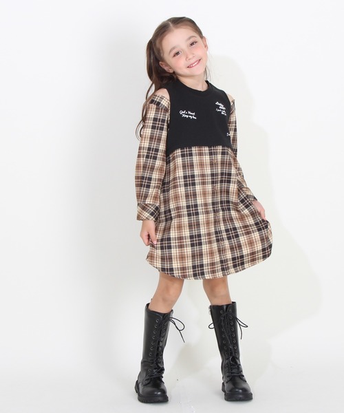 BABYDOLL(ベビードール)の「ドッキングシャツワンピース 8653K(ワンピース・キッズ・チャコールグレー/ピンク・90cm/110cm/120cm/100cm/140cm/130cm)」の17枚目の写真