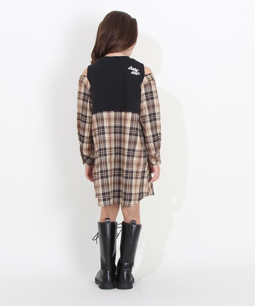 BABYDOLL(ベビードール)の「ドッキングシャツワンピース 8653K(ワンピース・キッズ・チャコールグレー/ピンク・90cm/110cm/120cm/100cm/140cm/130cm)」の15枚目の写真