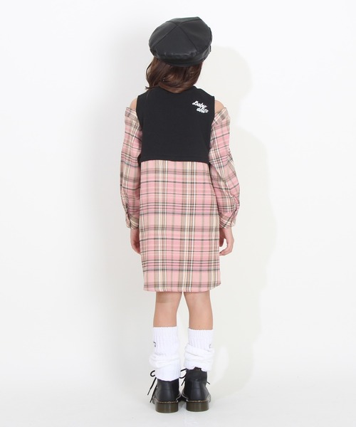 BABYDOLL(ベビードール)の「ドッキングシャツワンピース 8653K(ワンピース・キッズ・チャコールグレー/ピンク・90cm/110cm/120cm/100cm/140cm/130cm)」の10枚目の写真
